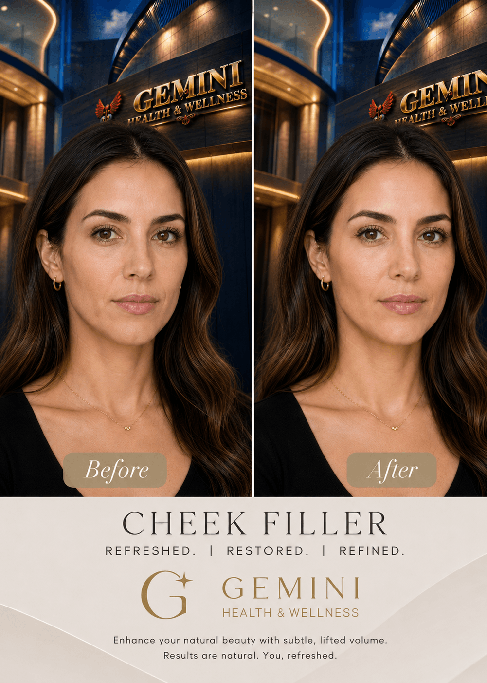 Cheek Filler Befor and After